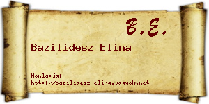 Bazilidesz Elina névjegykártya